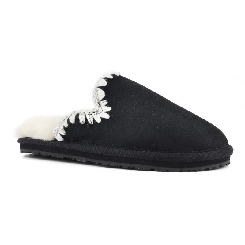 MOU suede slipper eskimo stitch