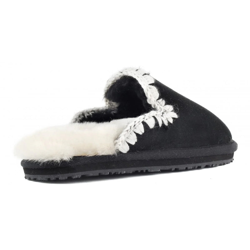 MOU suede slipper eskimo stitch