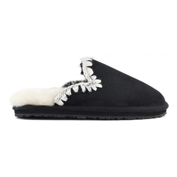 MOU suede slipper eskimo stitch